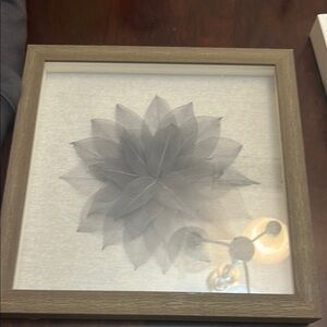 Gray Lotus Picture Frame Wall Decor